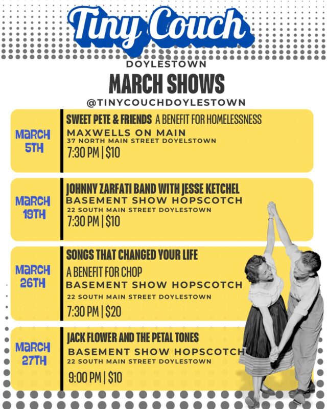 Upcoming Tiny Couch shows! Links in bio for tickets!